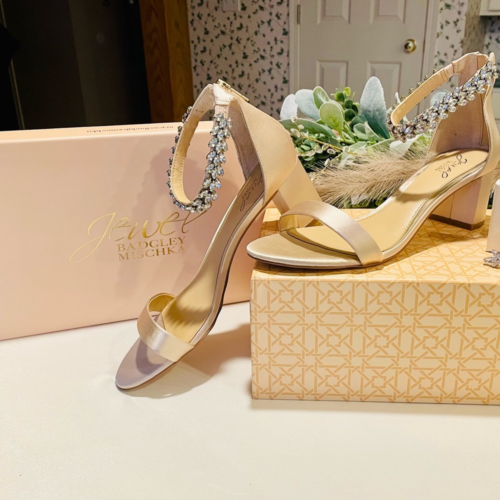 NIB Badgley Mischka Bradley Prom/Bridal Shoes _ Size 9.5